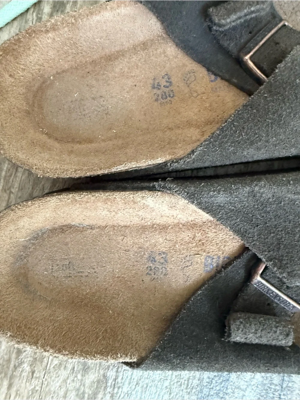 Birkenstock Dark Brown Suede Two-Buckle Slide Sandals for Men